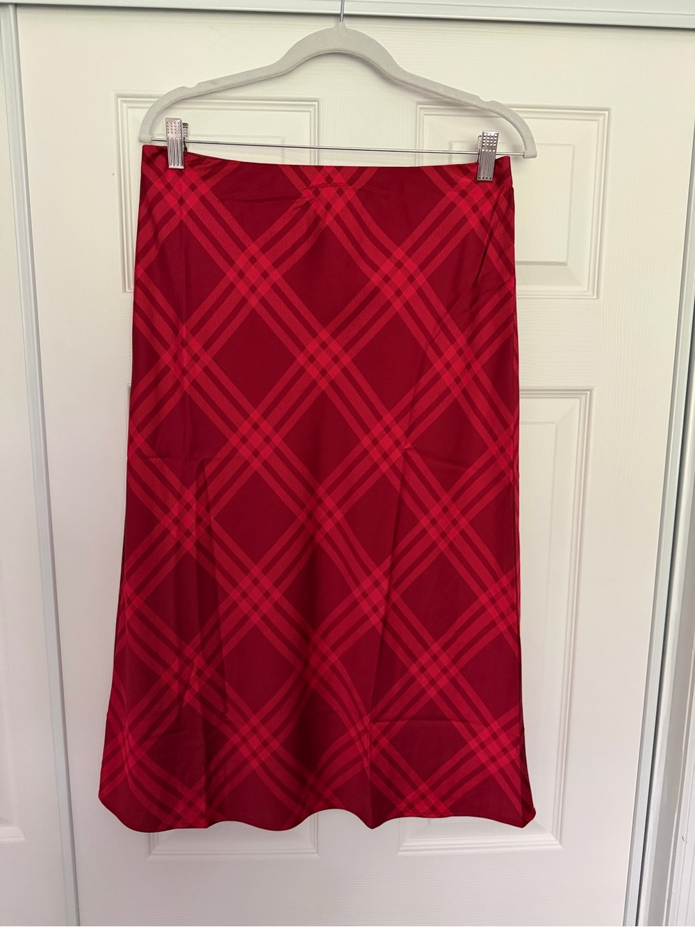 J. Crew satin skirt red plain size medium